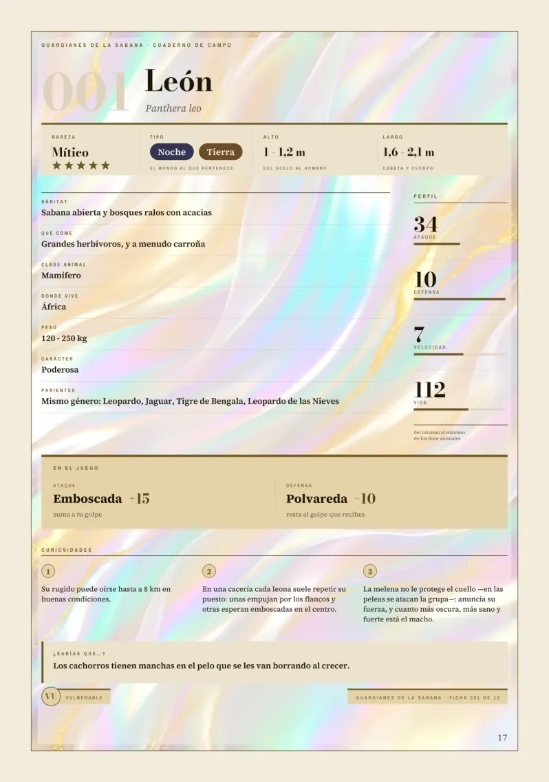 La ficha del león